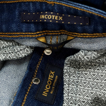 [New Outlet] INCOTEX BLUE DIVISION Slim Stretch Denim Pants Jeans Blue [33] [Condition Rank N-] [Men&