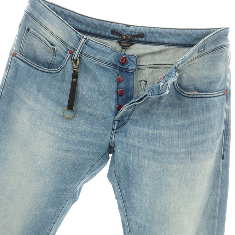 [New Outlet] INCOTEX BLUE DIVISION Slim Stretch Denim Pants Jeans Blue [36] [Condition Rank N-] [Men&