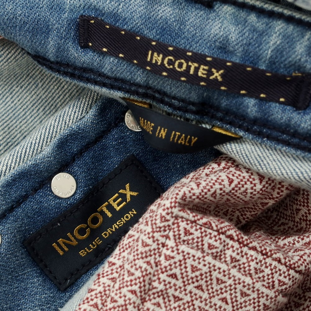 [New Outlet] INCOTEX BLUE DIVISION Slim Stretch Denim Pants Jeans Blue [36] [Condition Rank N-] [Men&