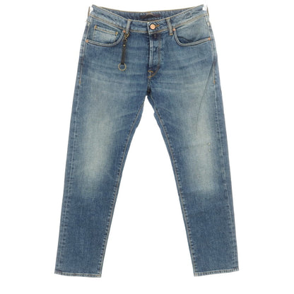 [New Outlet] INCOTEX BLUE DIVISION Slim Stretch Denim Pants Jeans Blue [33] [Condition Rank N-] [Men&