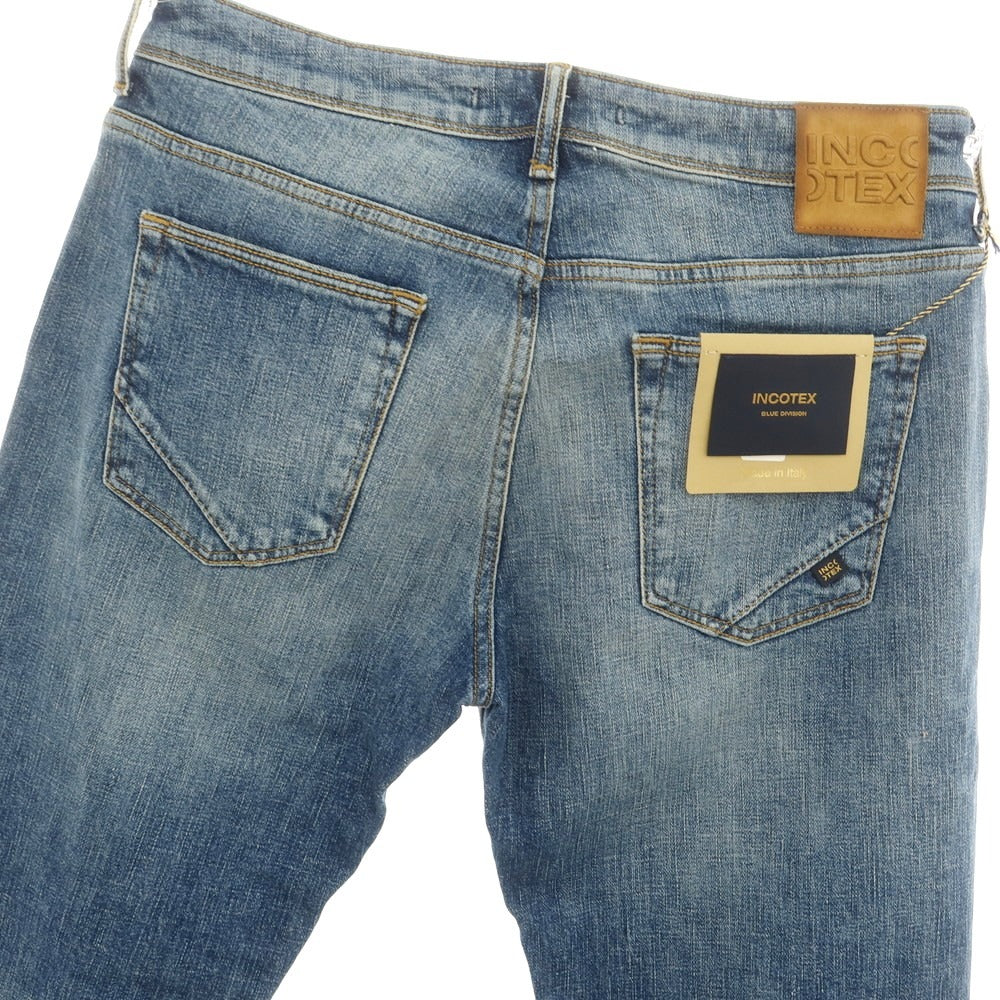 [New Outlet] INCOTEX BLUE DIVISION Slim Stretch Denim Pants Jeans Blue [33] [Condition Rank N-] [Men&