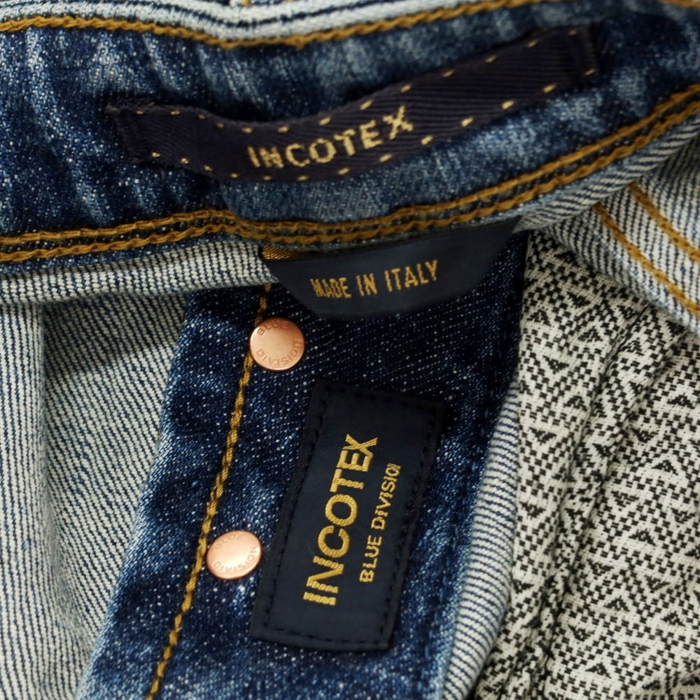 [New Outlet] INCOTEX BLUE DIVISION Slim Stretch Denim Pants Jeans Blue [33] [Condition Rank N-] [Men&