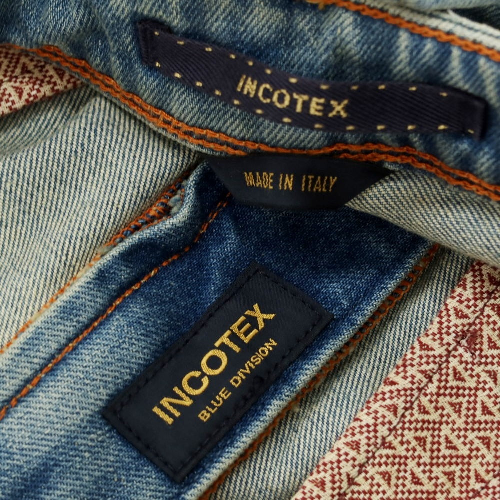 [New Outlet] INCOTEX BLUE DIVISION Regular Stretch Denim Pants Jeans Blue [33] [Condition Rank N-] [Men&