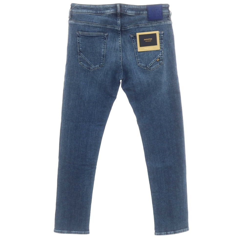 [New Outlet] INCOTEX BLUE DIVISION Slim Stretch Denim Pants Jeans Blue [33] [Condition Rank N-] [Men&