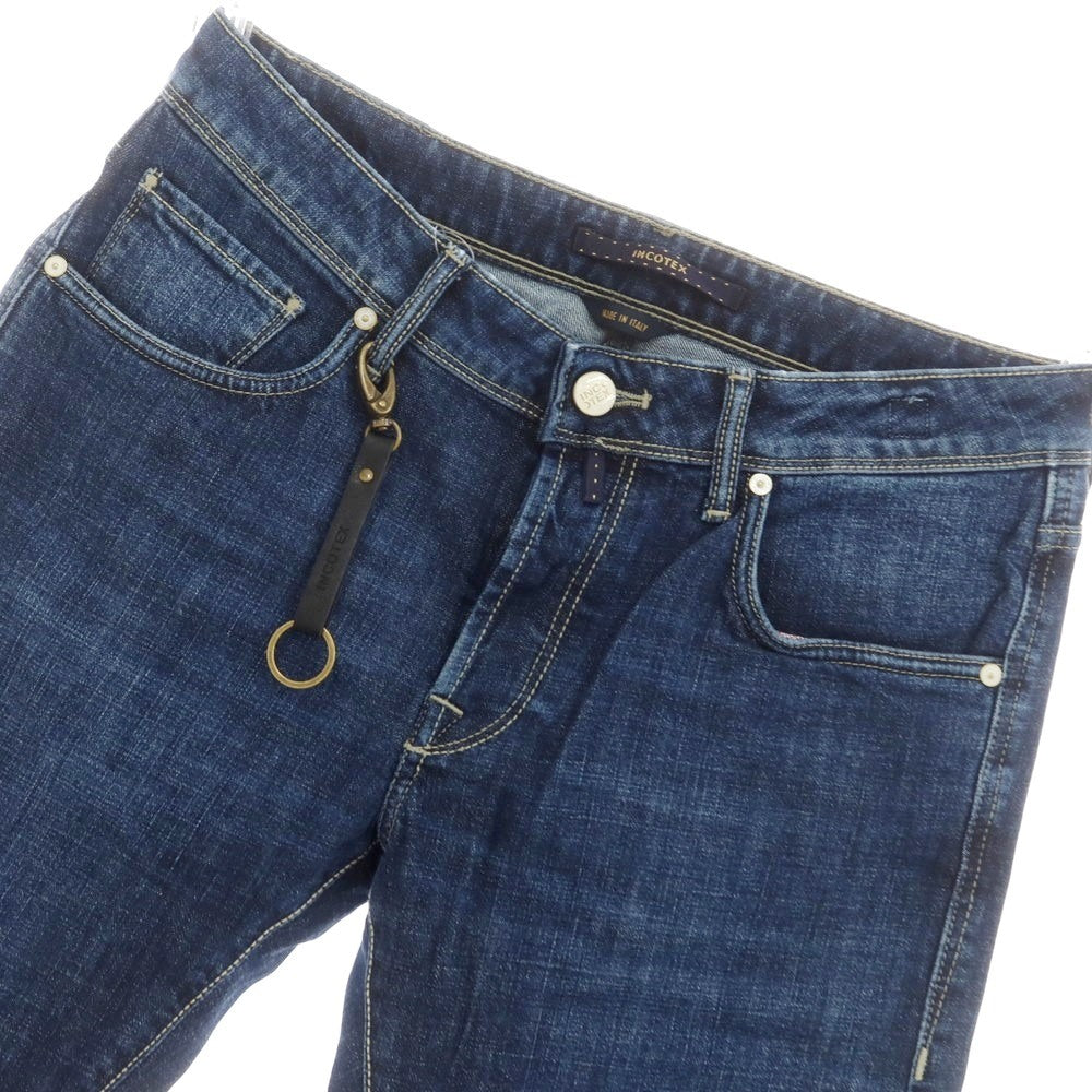 [New Outlet] INCOTEX BLUE DIVISION Slim Denim Pants Navy [33] [Condition Rank N-] [Men&