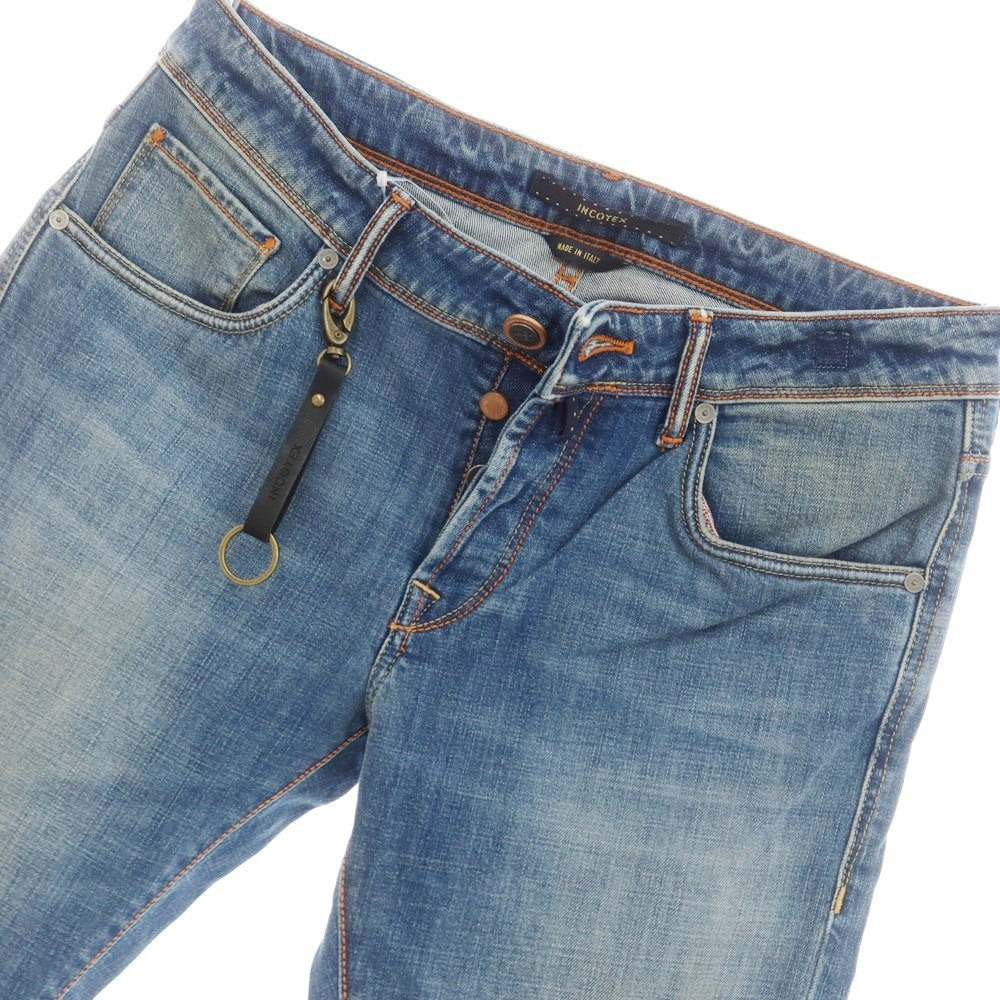 [New Outlet] INCOTEX BLUE DIVISION Slim Denim Pants Blue [33] [Condition Rank N-] [Men&