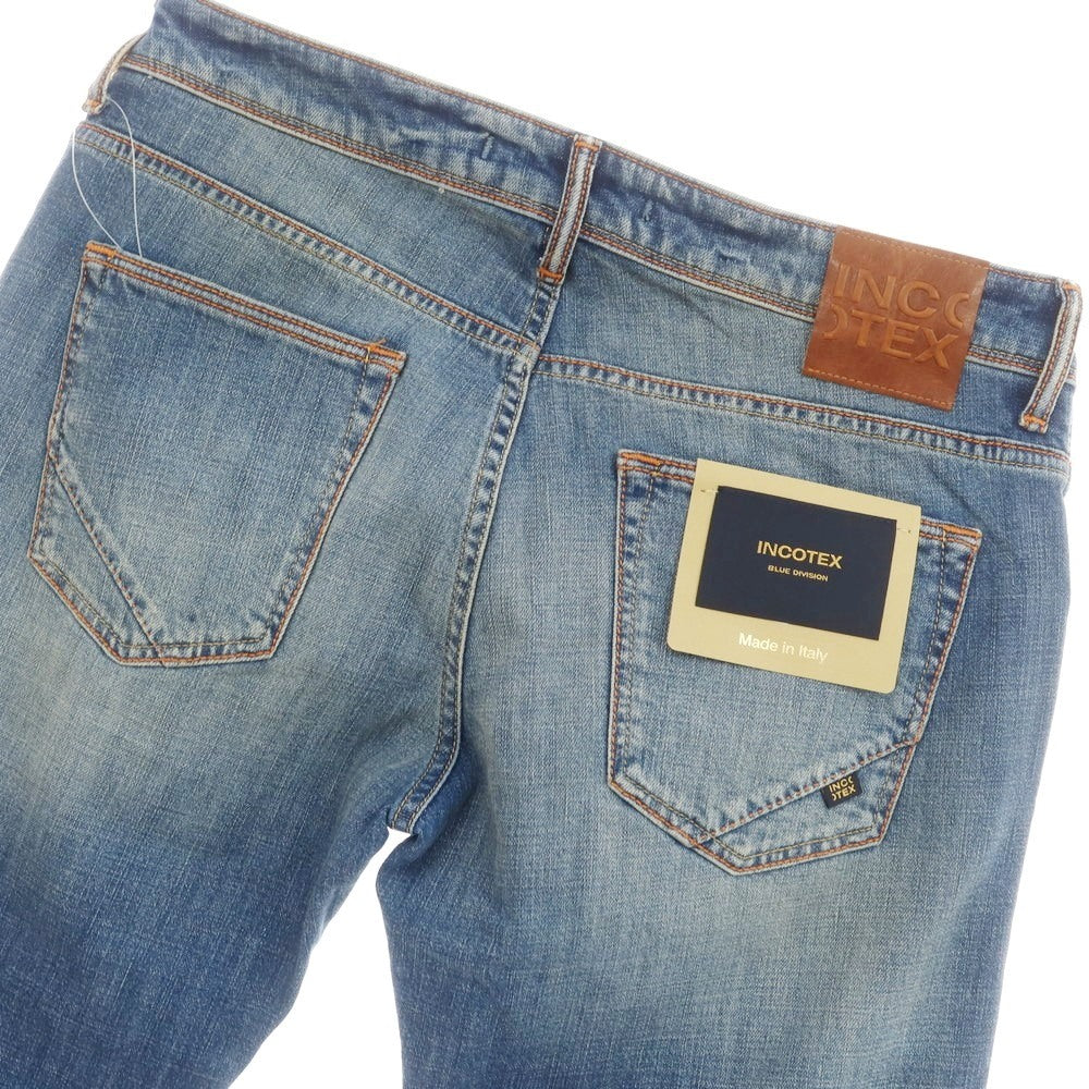 [New Outlet] INCOTEX BLUE DIVISION Slim Denim Pants Blue [33] [Condition Rank N-] [Men&