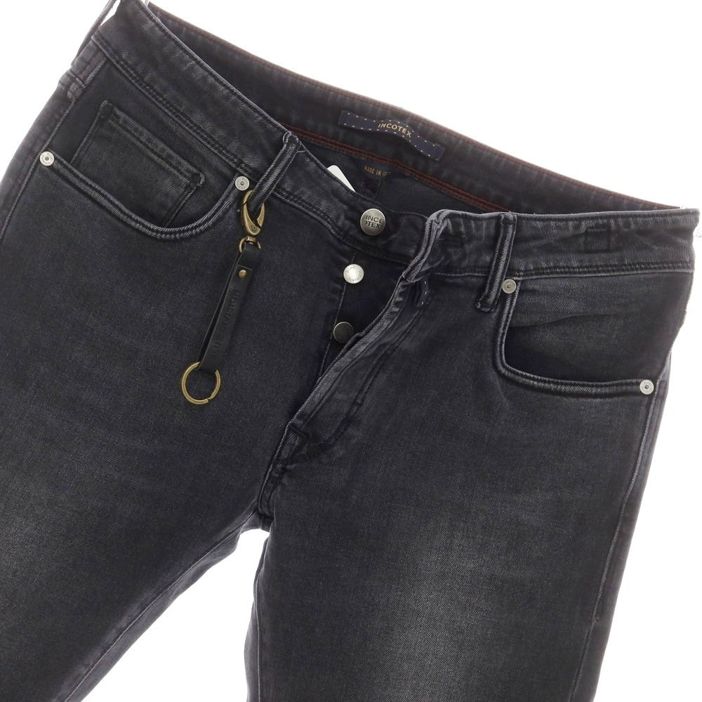[New] INCOTEX BLUE DIVISION Slim Denim Pants Black (Dark Gray) [33] [Condition Rank N] [Men&