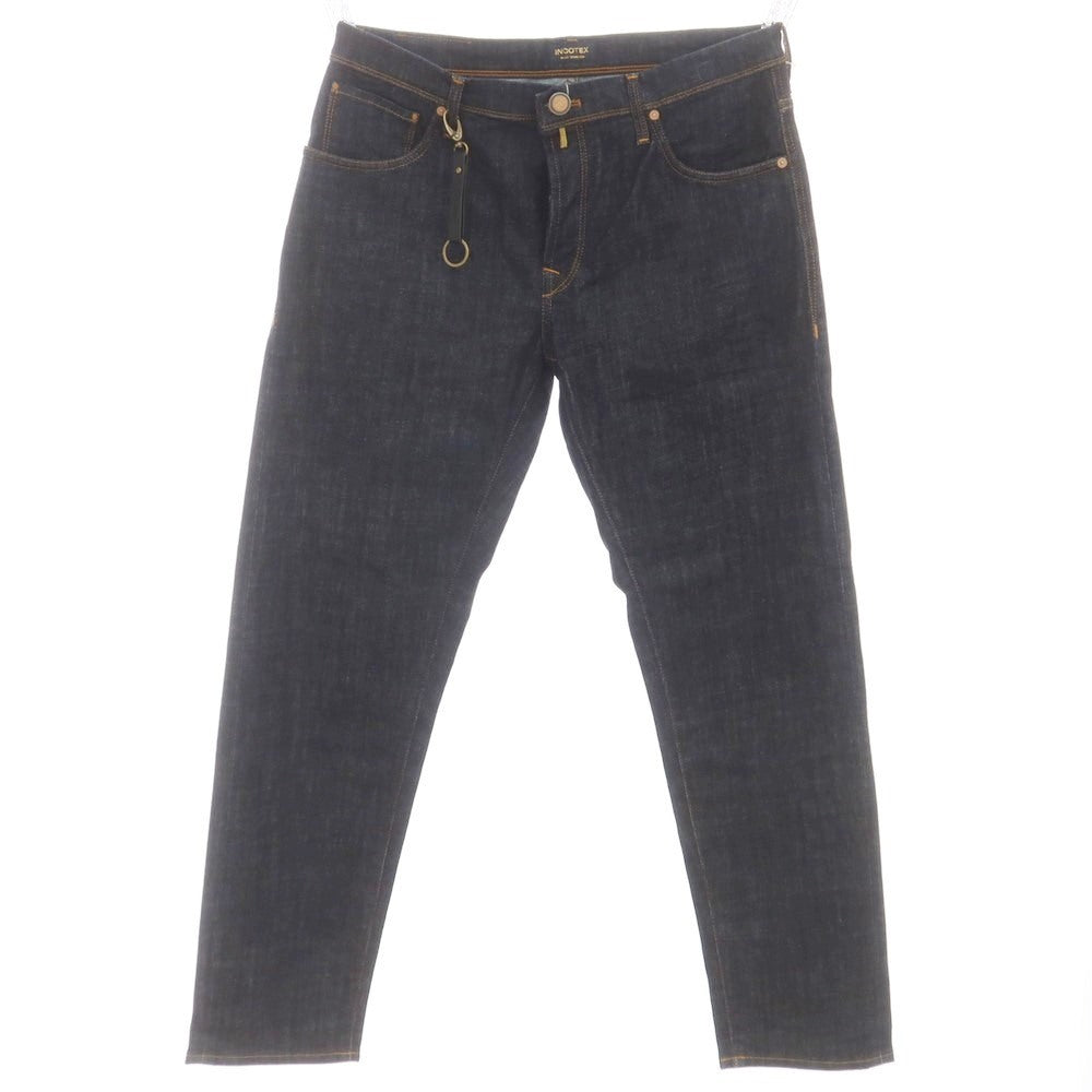 [New Outlet] INCOTEX BLUE DIVISION Tapered Stretch Denim Pants Jeans Navy [34] [Condition Rank N-] [Men&