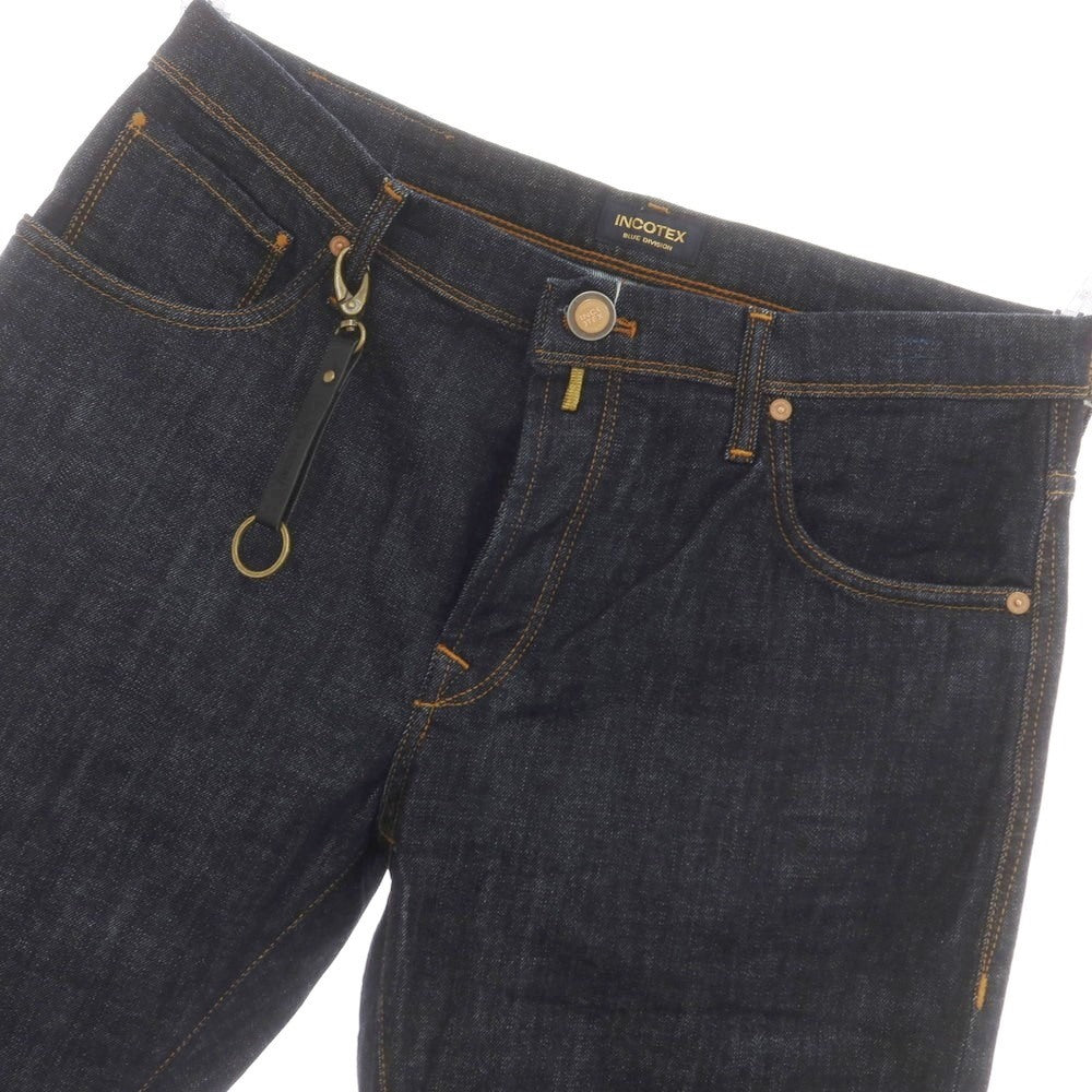 [New Outlet] INCOTEX BLUE DIVISION Tapered Stretch Denim Pants Jeans Navy [34] [Condition Rank N-] [Men&