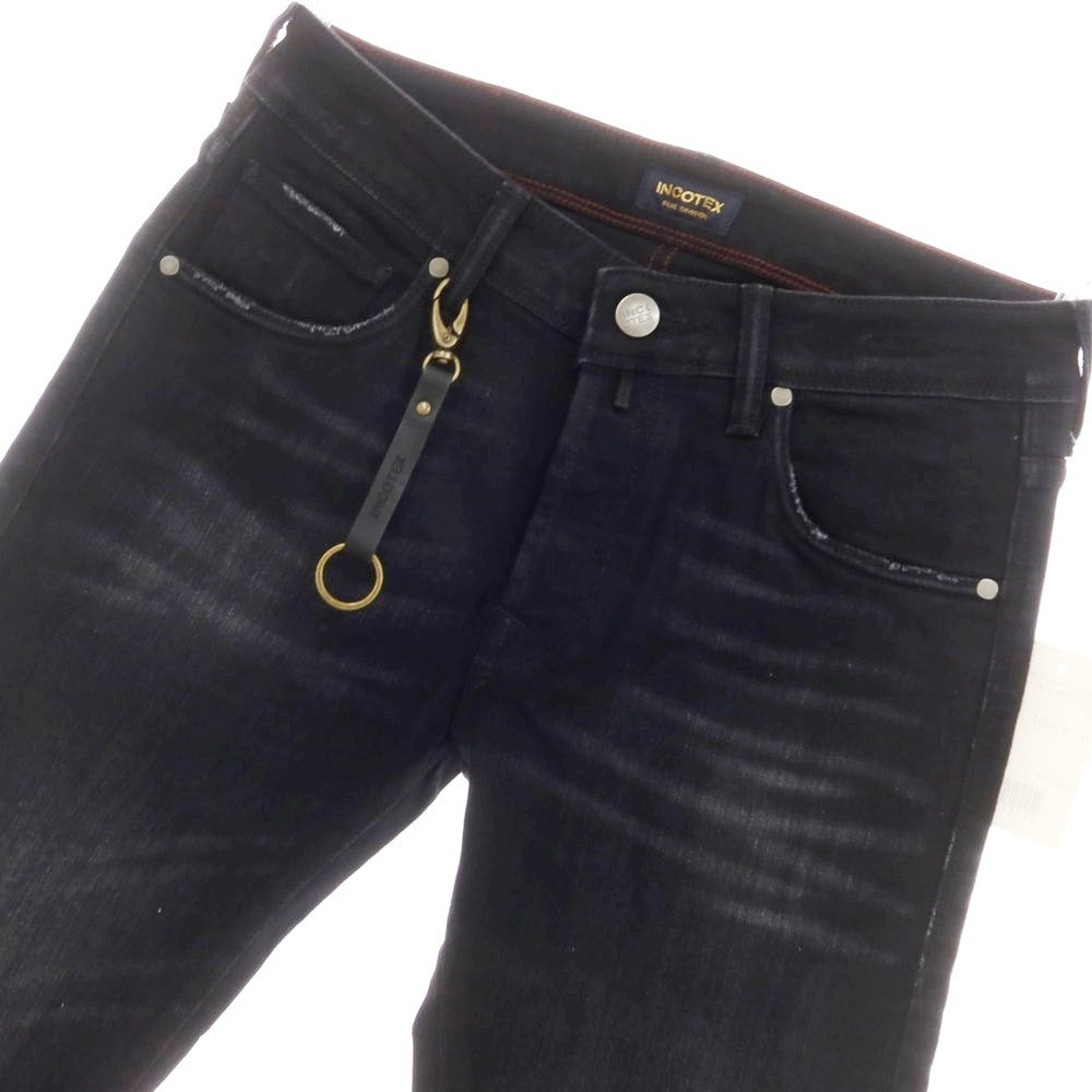 [New] INCOTEX BLUE DIVISION Slim Stretch Denim Jeans Black [30] [Condition Rank N] [Men&
