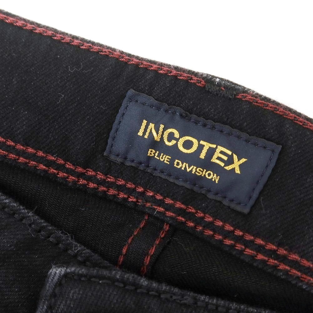 [New] INCOTEX BLUE DIVISION Slim Stretch Denim Jeans Black [30] [Condition Rank N] [Men&