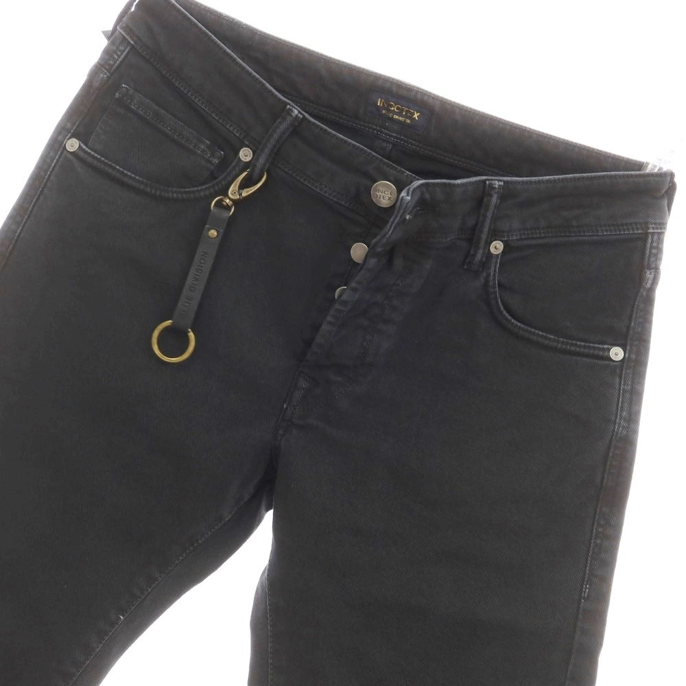 [New Outlet] INCOTEX BLUE DIVISION Slim Stretch Denim Pants Jeans Black [29] [Condition Rank N-] [Men&