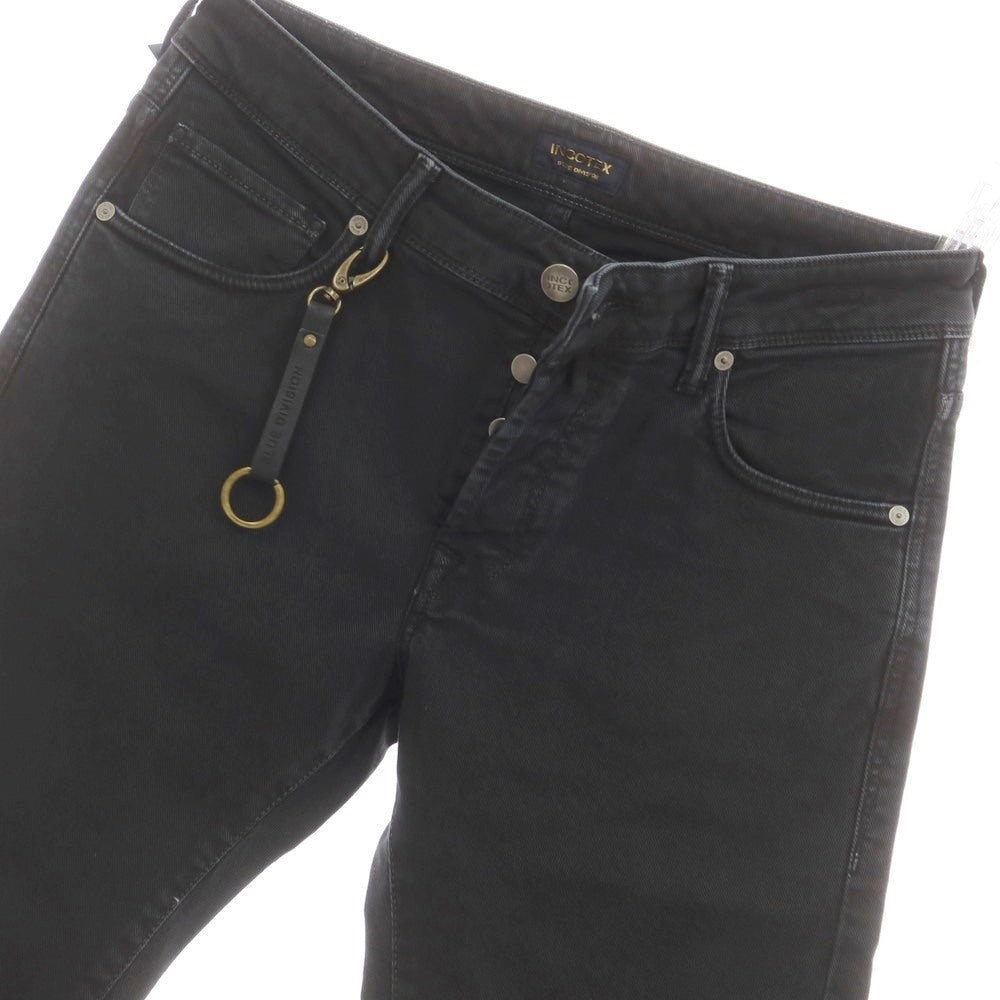 [New Outlet] INCOTEX BLUE DIVISION Slim Stretch Denim Pants Jeans Black [32] [Condition Rank N-] [Men&