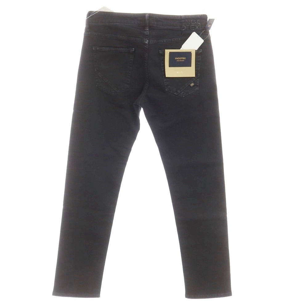[New Outlet] INCOTEX BLUE DIVISION Slim Stretch Denim Pants Jeans Black [32] [Condition Rank N-] [Men&