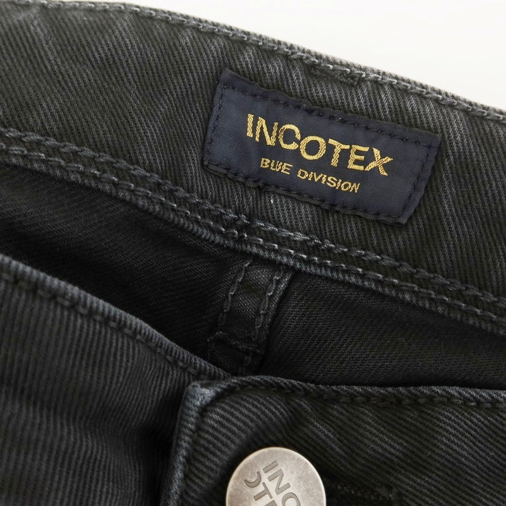[New Outlet] INCOTEX BLUE DIVISION Slim Stretch Denim Pants Jeans Black [32] [Condition Rank N-] [Men&