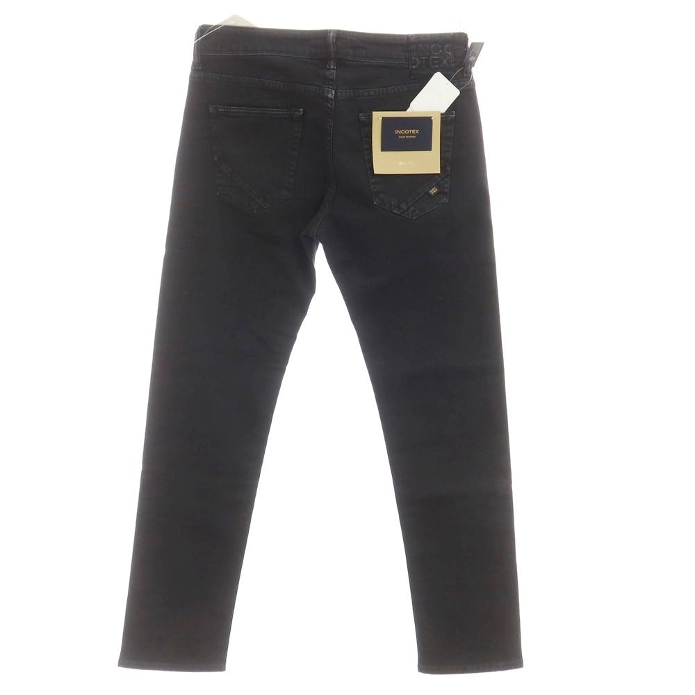 [New Outlet] INCOTEX BLUE DIVISION Slim Stretch Denim Pants Jeans Black [34] [Condition Rank N-] [Men&