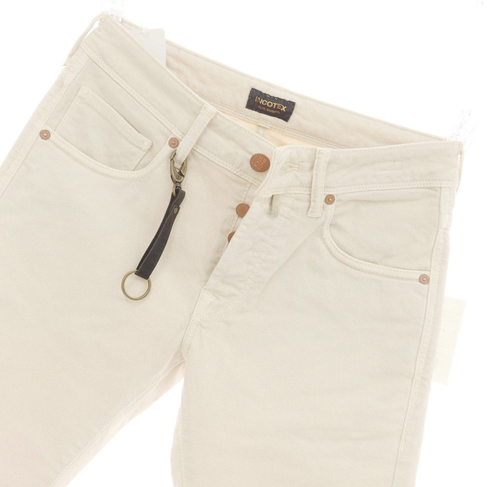 [New Outlet] INCOTEX BLUE DIVISION Slim Stretch Denim Pants Jeans Light Beige [32] [Condition Rank N-] [Men&