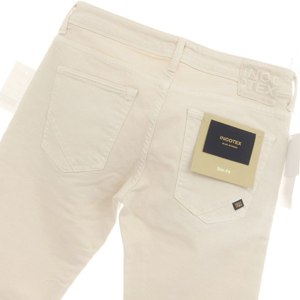 [New Outlet] INCOTEX BLUE DIVISION Slim Stretch Denim Pants Jeans Light Beige [32] [Condition Rank N-] [Men&