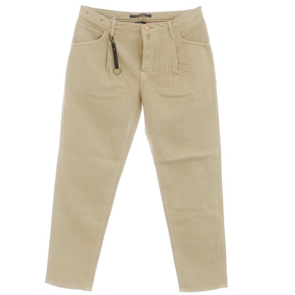 [New] INCOTEX BLUE DIVISION Tapered One Pleat Cashmere Blend Stretch Denim Pants Jeans Beige [34] [Condition Rank N] [Men&
