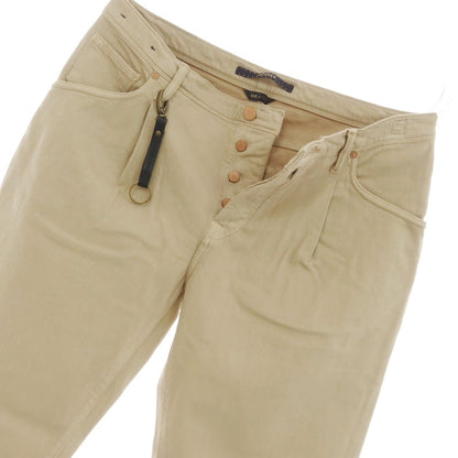 [New] INCOTEX BLUE DIVISION Tapered One Pleat Cashmere Blend Stretch Denim Pants Jeans Beige [34] [Condition Rank N] [Men&