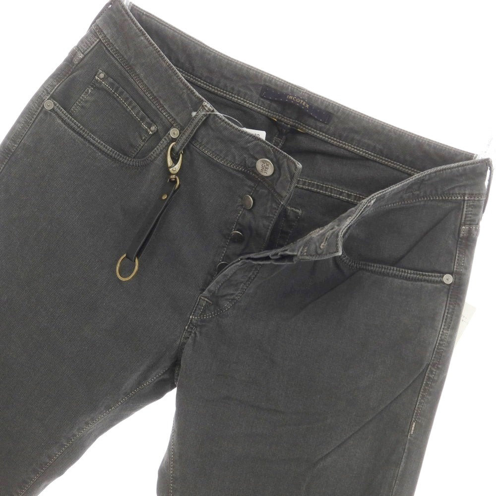 [New] INCOTEX BLUE DIVISION Slim 5-pocket pants, dark gray x black [33] [Condition rank N] [Men&