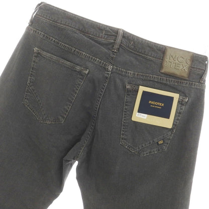 [New] INCOTEX BLUE DIVISION Slim 5-pocket pants, dark gray x black [33] [Condition rank N] [Men&
