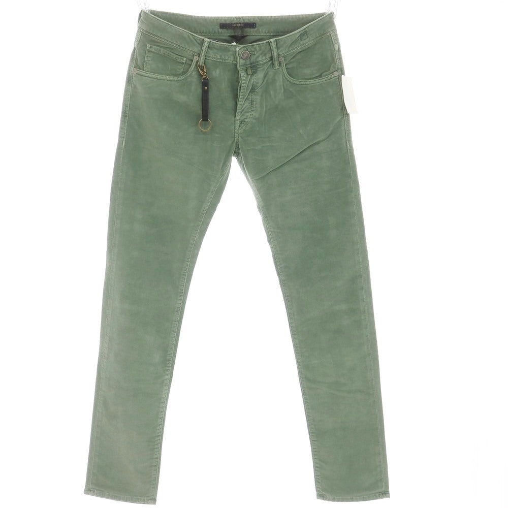 [New Outlet] INCOTEX BLUE DIVISION Slim Brushed Cotton 5 Pocket Pants Sage Green [33] [Condition Rank N-] [Men&