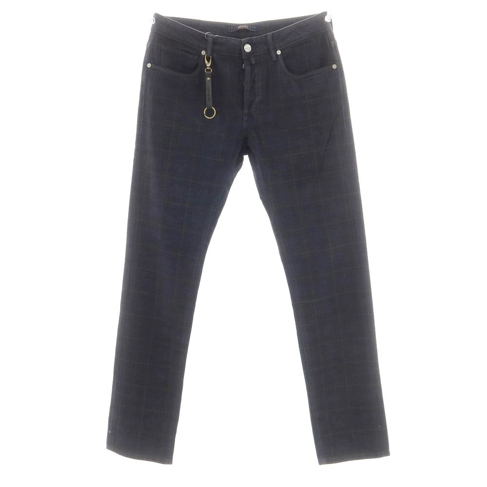 【新品】インコテックス ブルーディヴィジョン INCOTEX BLUE DIVISION Slim ストレッチコットン 5ポケットパンツ ダークネイビー系【 33 】【 状態ランクN 】【 メンズ 】