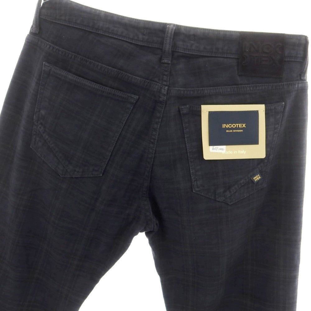 [New] INCOTEX BLUE DIVISION Slim Stretch Cotton 5 Pocket Pants Dark Navy [33] [Condition Rank N] [Men&