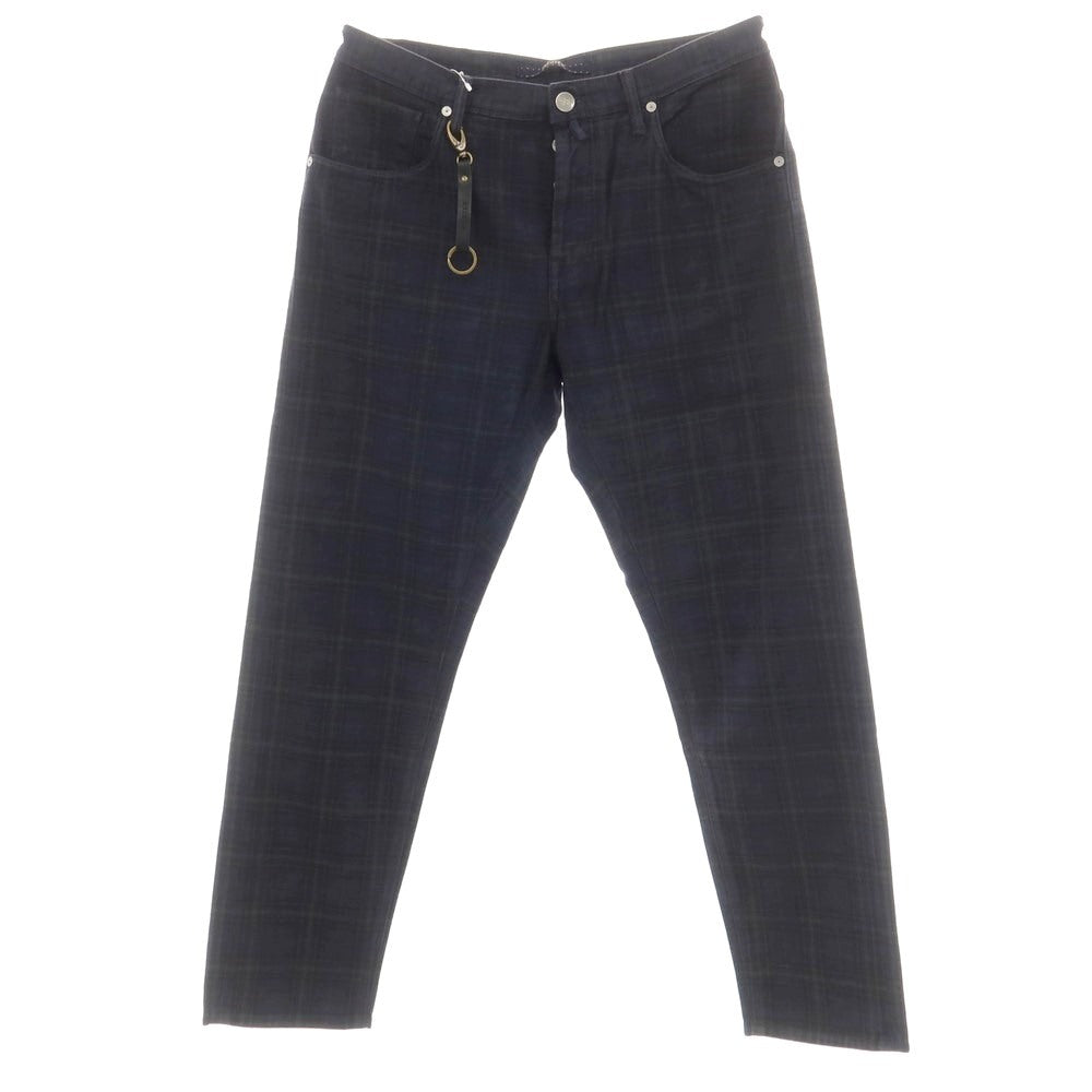 【新品】インコテックス ブルーディヴィジョン INCOTEX BLUE DIVISION Tapered ストレッチコットン 5ポケットパンツ ダークネイビー系【 33 】【 状態ランクN 】【 メンズ 】