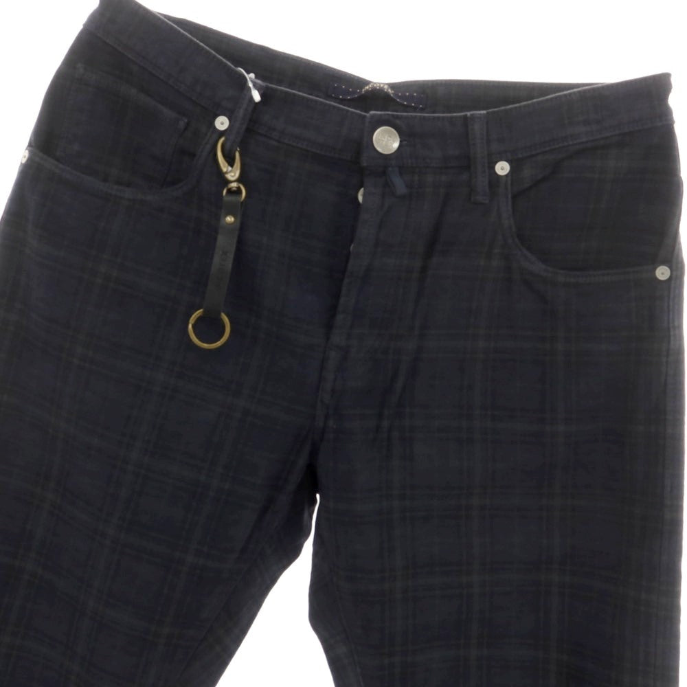 【新品】インコテックス ブルーディヴィジョン INCOTEX BLUE DIVISION Tapered ストレッチコットン 5ポケットパンツ ダークネイビー系【 33 】【 状態ランクN 】【 メンズ 】