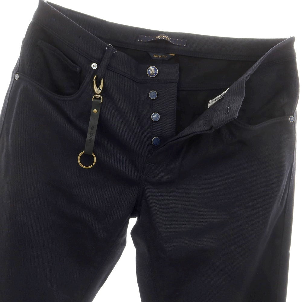 [New] INCOTEX BLUE DIVISION Tapered Stretch Wool Cotton 5 Pocket Pants Dark Navy [33] [Condition Rank N] [Men&