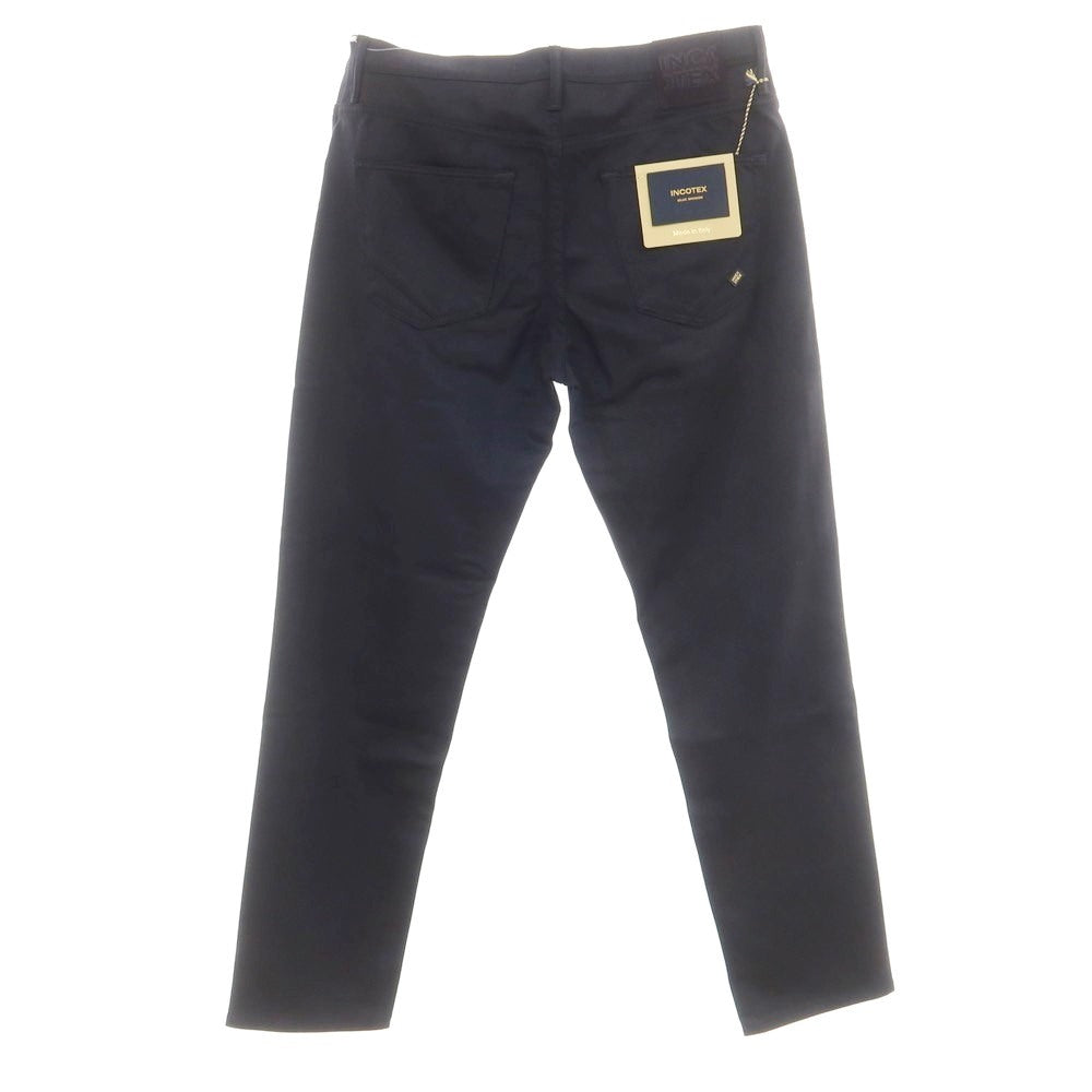 [New] INCOTEX BLUE DIVISION Tapered Stretch Wool Cotton 5 Pocket Pants Dark Navy [33] [Condition Rank N] [Men&