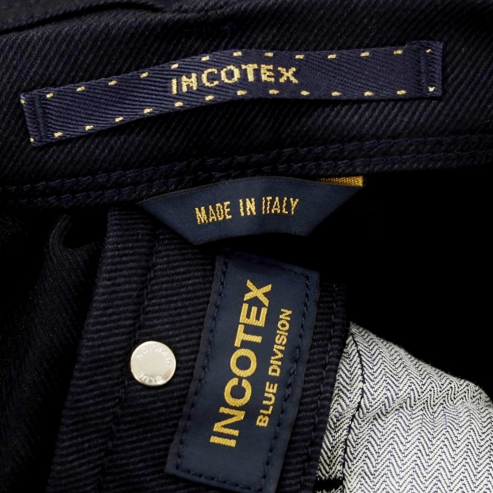 [New] INCOTEX BLUE DIVISION Tapered Stretch Wool Cotton 5 Pocket Pants Dark Navy [33] [Condition Rank N] [Men&