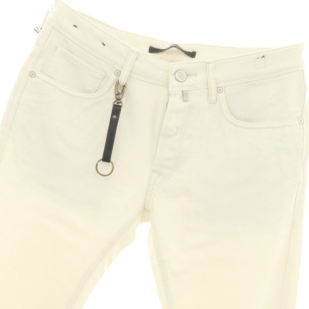 【新品】インコテックス ブルーディヴィジョン INCOTEX BLUE DIVISION Slim ストレッチウールコットン 5ポケットパンツ クリーム系【 33 】【 状態ランクN 】【 メンズ 】