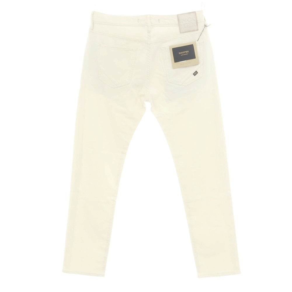 [New] INCOTEX BLUE DIVISION Slim Stretch Wool Cotton 5 Pocket Pants Cream [33] [Condition Rank N] [Men&