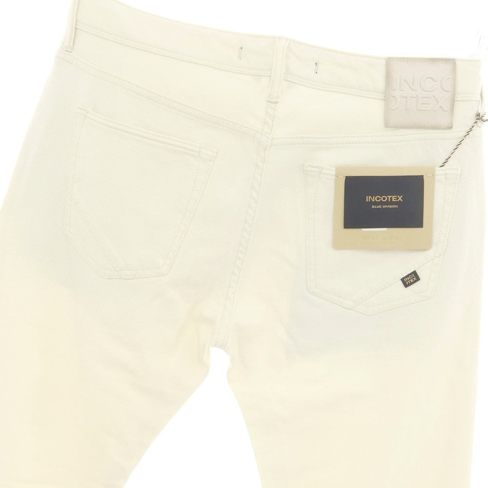 [New] INCOTEX BLUE DIVISION Slim Stretch Wool Cotton 5 Pocket Pants Cream [33] [Condition Rank N] [Men&