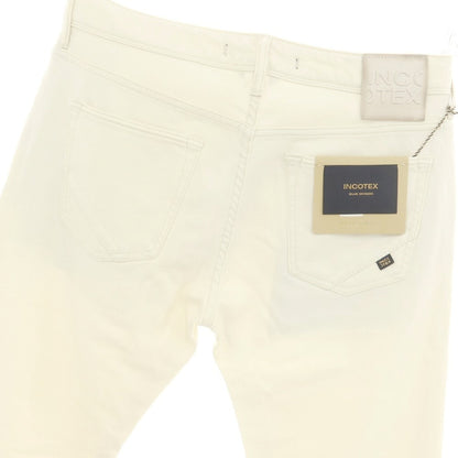 [New] INCOTEX BLUE DIVISION Slim Stretch Wool Cotton 5 Pocket Pants Cream [33] [Condition Rank N] [Men&