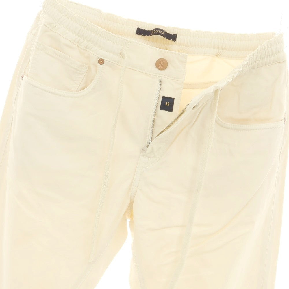 [New] INCOTEX BLUE DIVISION Slim Stretch Rayon Cotton 5 Pocket Pants Light Beige [33] [Condition Rank N] [Men&