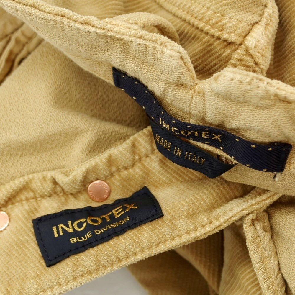 [New Outlet] INCOTEX BLUE DIVISION TAILOR MADE Stretch Cotton Casual Slacks Pants Camel Brown [33] [Condition Rank N-] [Men&