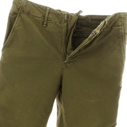 [New Outlet] INCOTEX SLIM FIT Stretch Cotton Chino Pants Olive Green [29] [Condition Rank N-] [Men&