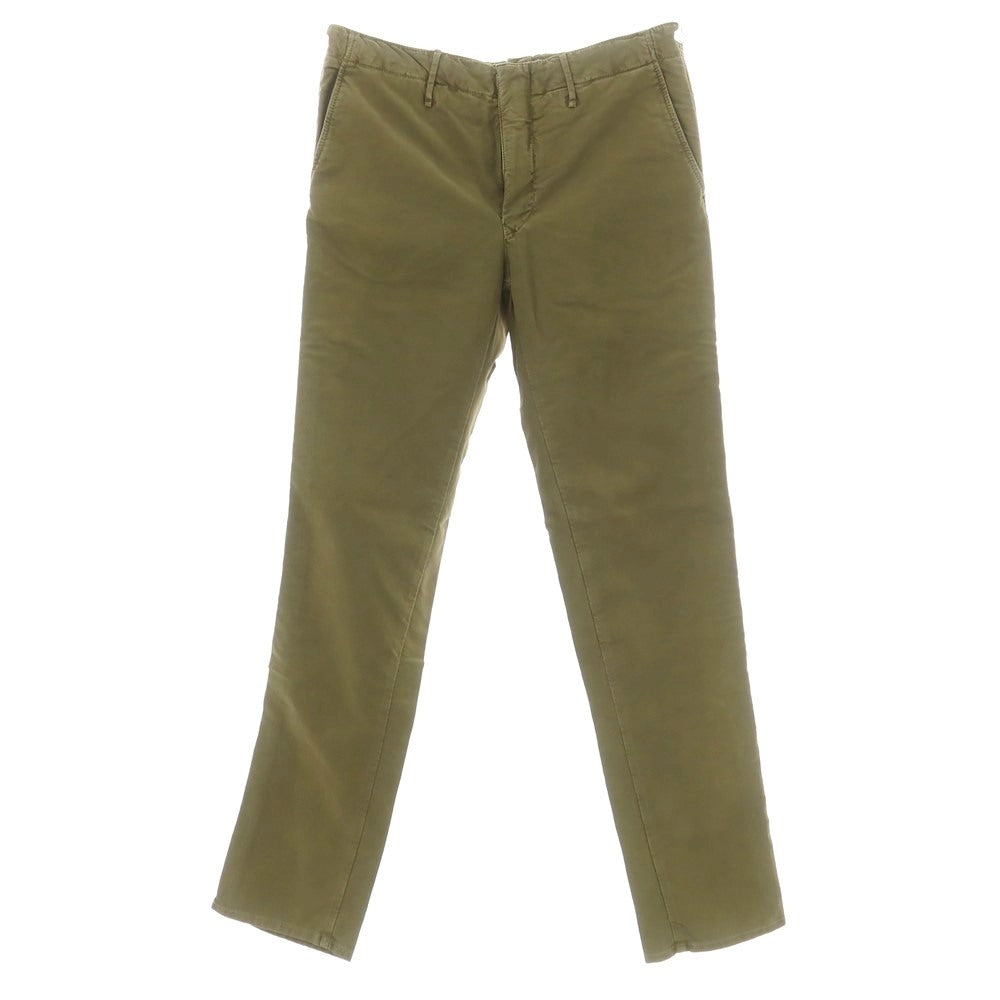 【新品アウトレット】インコテックス INCOTEX SLIM FIT ストレッチコットン チノパンツ オリーブグリーン【 34 】【 状態ランクN- 】【 メンズ 】