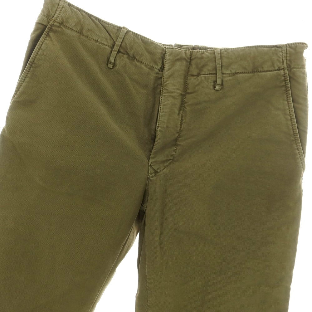【新品アウトレット】インコテックス INCOTEX SLIM FIT ストレッチコットン チノパンツ オリーブグリーン【 34 】【 状態ランクN- 】【 メンズ 】