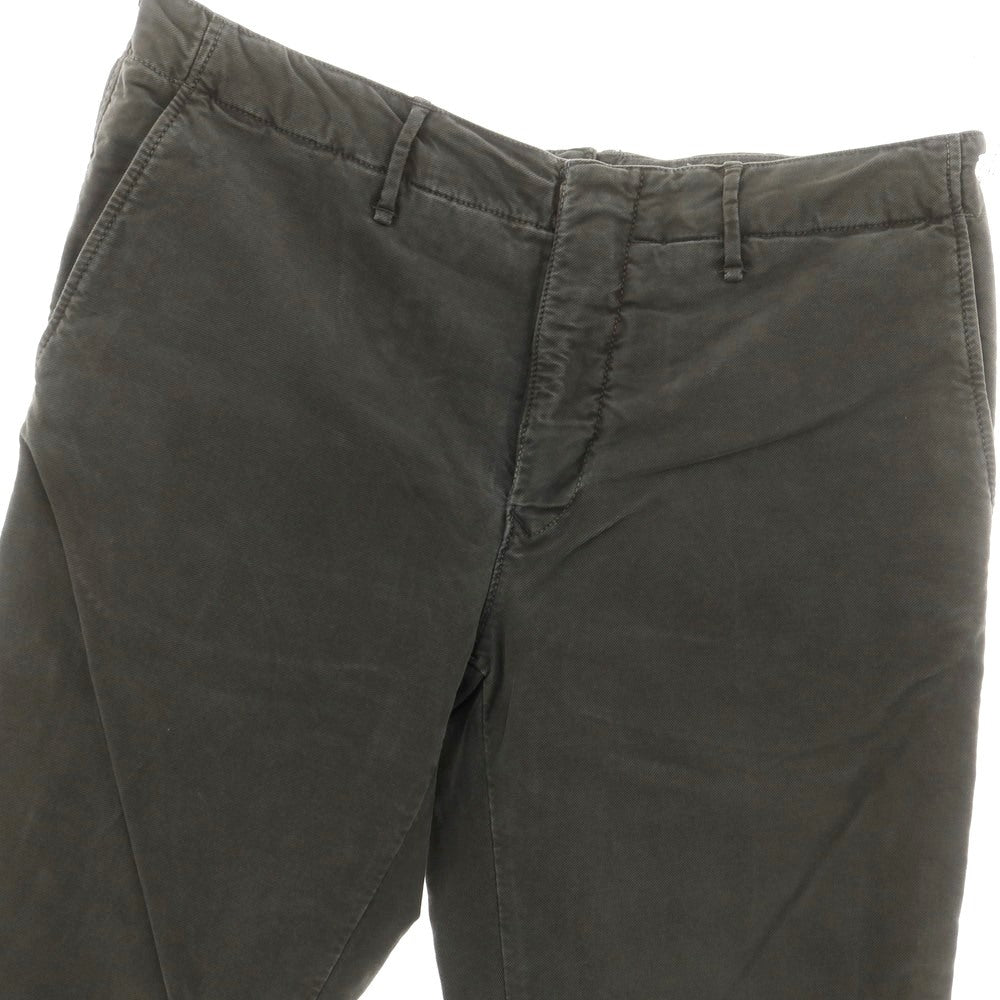 【新品アウトレット】インコテックス INCOTEX SLIM FIT ストレッチコットン チノパンツ ダークグレー【 35 】【 状態ランクN- 】【 メンズ 】