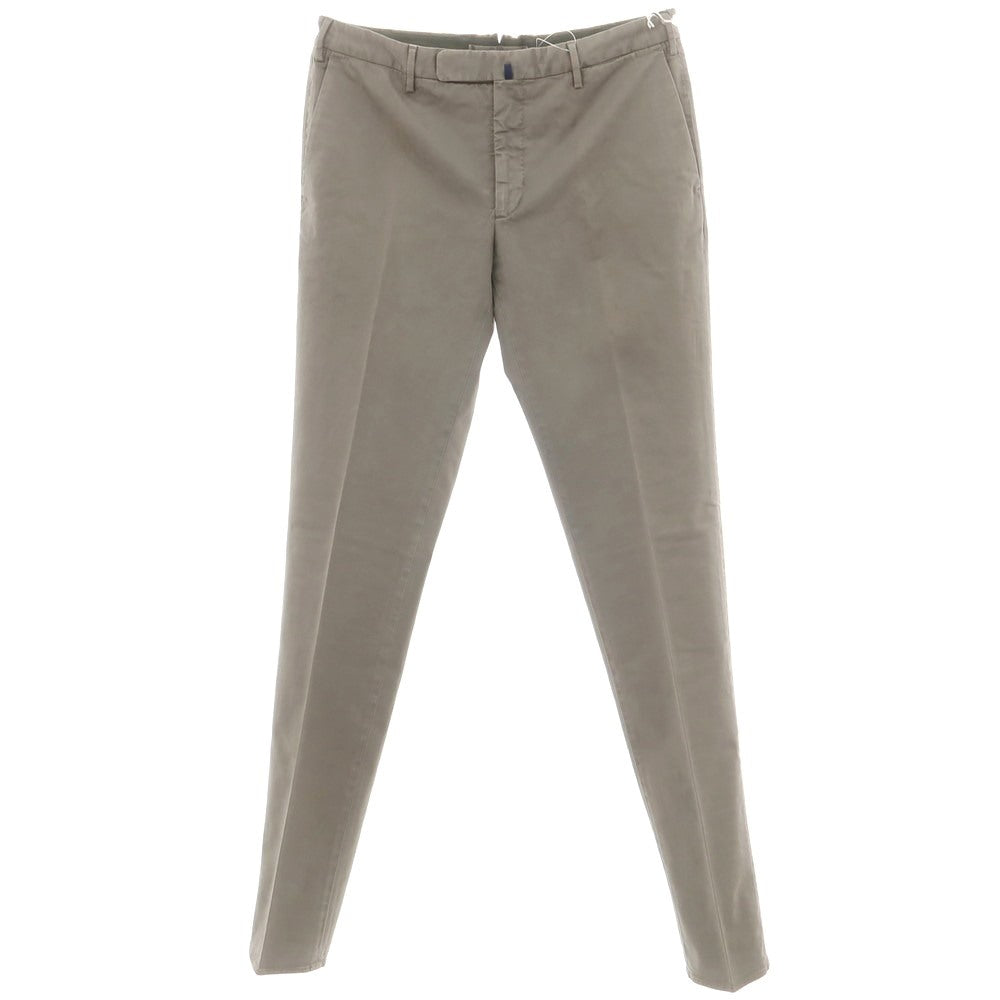 【新品アウトレット】インコテックス INCOTEX SLIM FIT ストレッチコットン カジュアルスラックスパンツ カーキグレー【 52 】【 状態ランクN- 】【 メンズ 】