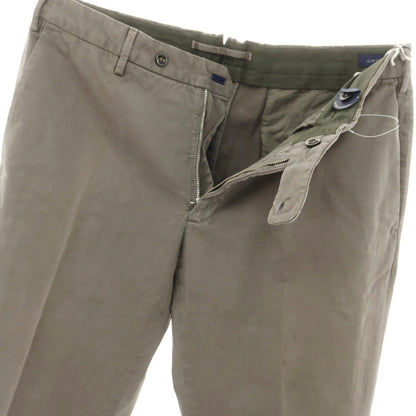 [New Outlet] INCOTEX SLIM FIT Stretch Cotton Casual Slacks Pants Khaki Gray [52] [Condition Rank N-] [Men&