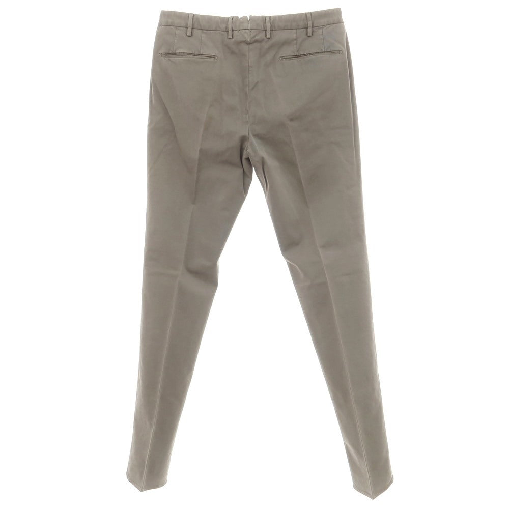 [New Outlet] INCOTEX SLIM FIT Stretch Cotton Casual Slacks Pants Khaki Gray [52] [Condition Rank N-] [Men&