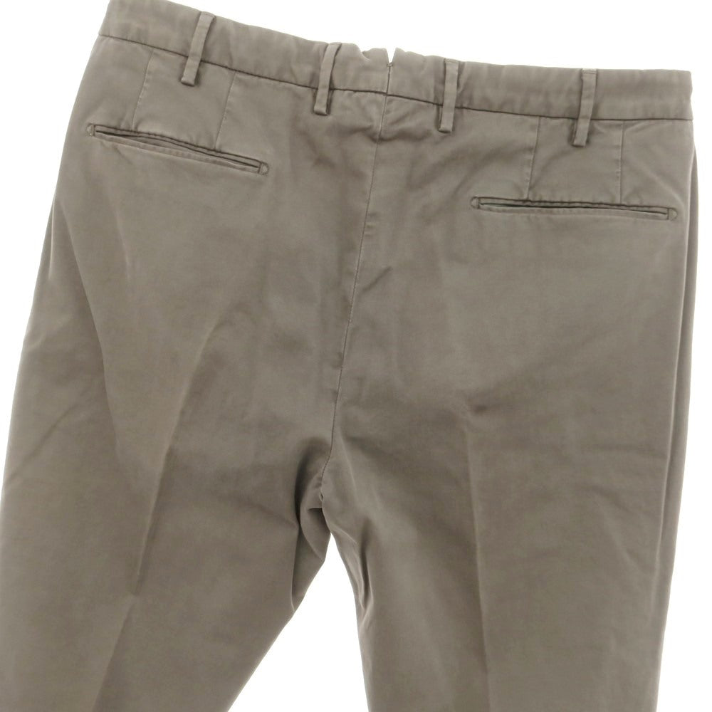 [New Outlet] INCOTEX SLIM FIT Stretch Cotton Casual Slacks Pants Khaki Gray [52] [Condition Rank N-] [Men&