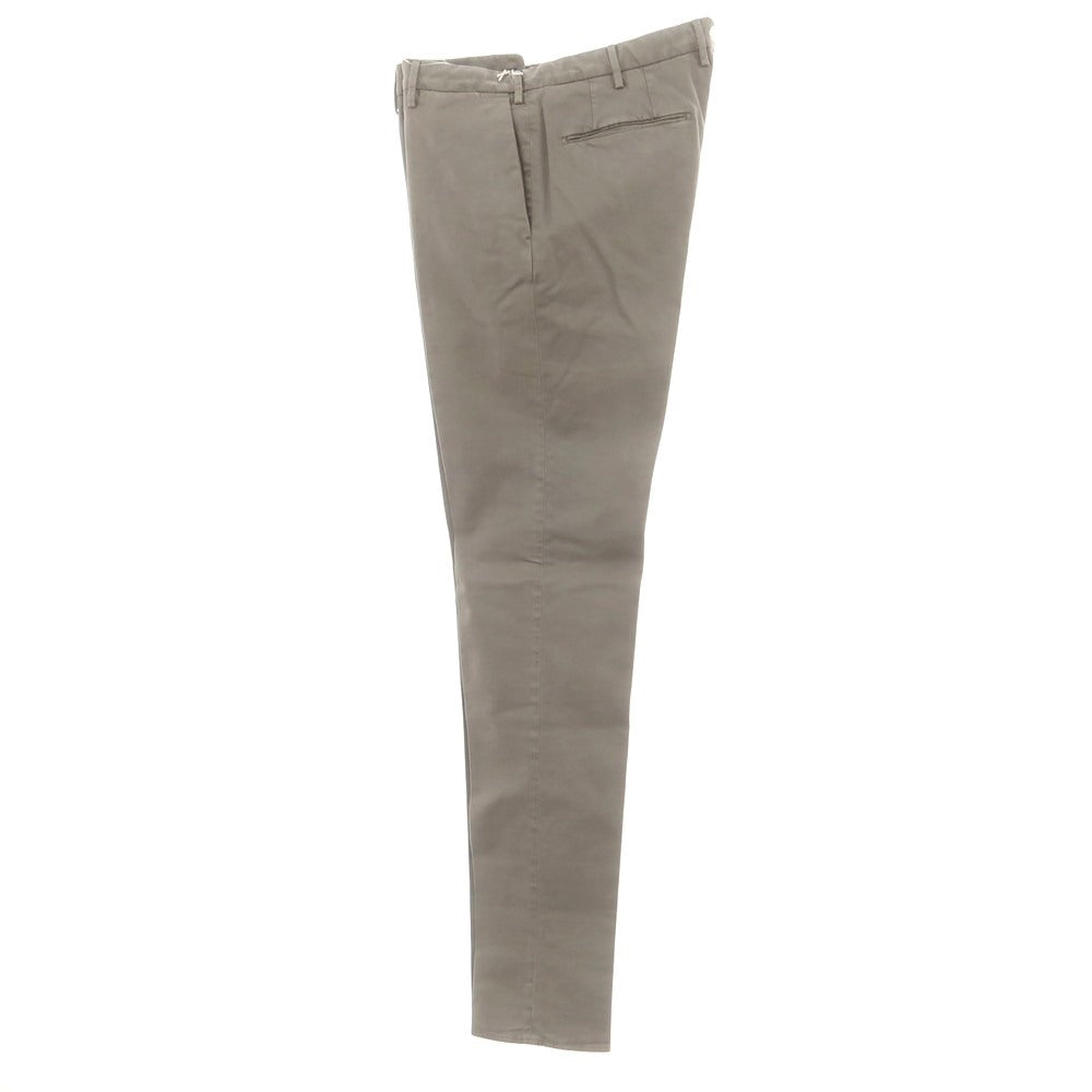 [New Outlet] INCOTEX SLIM FIT Stretch Cotton Casual Slacks Pants Khaki Gray [52] [Condition Rank N-] [Men&